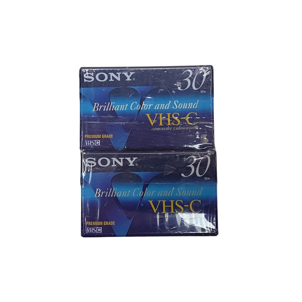 Sony Brilliant Color and Sound VHS C Camcorder Videocassette 30 Minute Pack of 4
